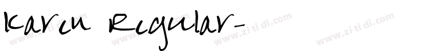 karen Regular字体转换
